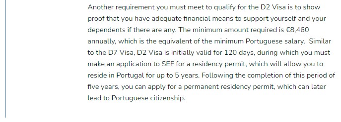 Image showing Portugal Freelance Visa - D2 Entrepreneur Visa (2) template