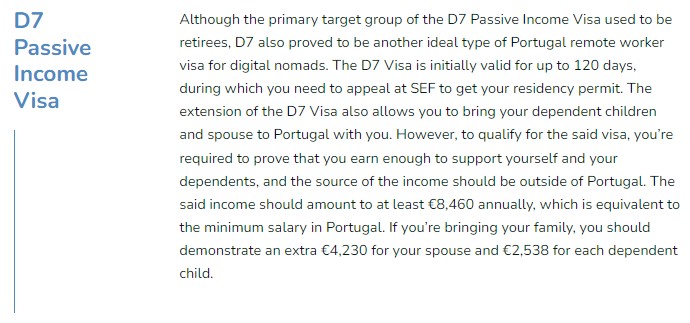 Image showing Portugal Freelance Visa - D7 Passive Income Visa template
